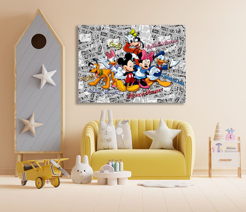 Παιδικός πίνακας σε καμβά Mickey & Friends KNV0588