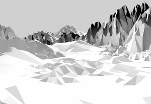 Φωτοταπετσαρία τοίχου 3D χιονισμένο βουνό έτοιμων διαστάσεων 8-208 (3.68M x 2.54Υ)