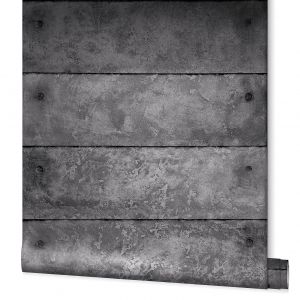 Ταπετσαρία Τοίχου Τούβλα από μπετόν Γκρι-Ανθρακί 34861 53cm x 10m