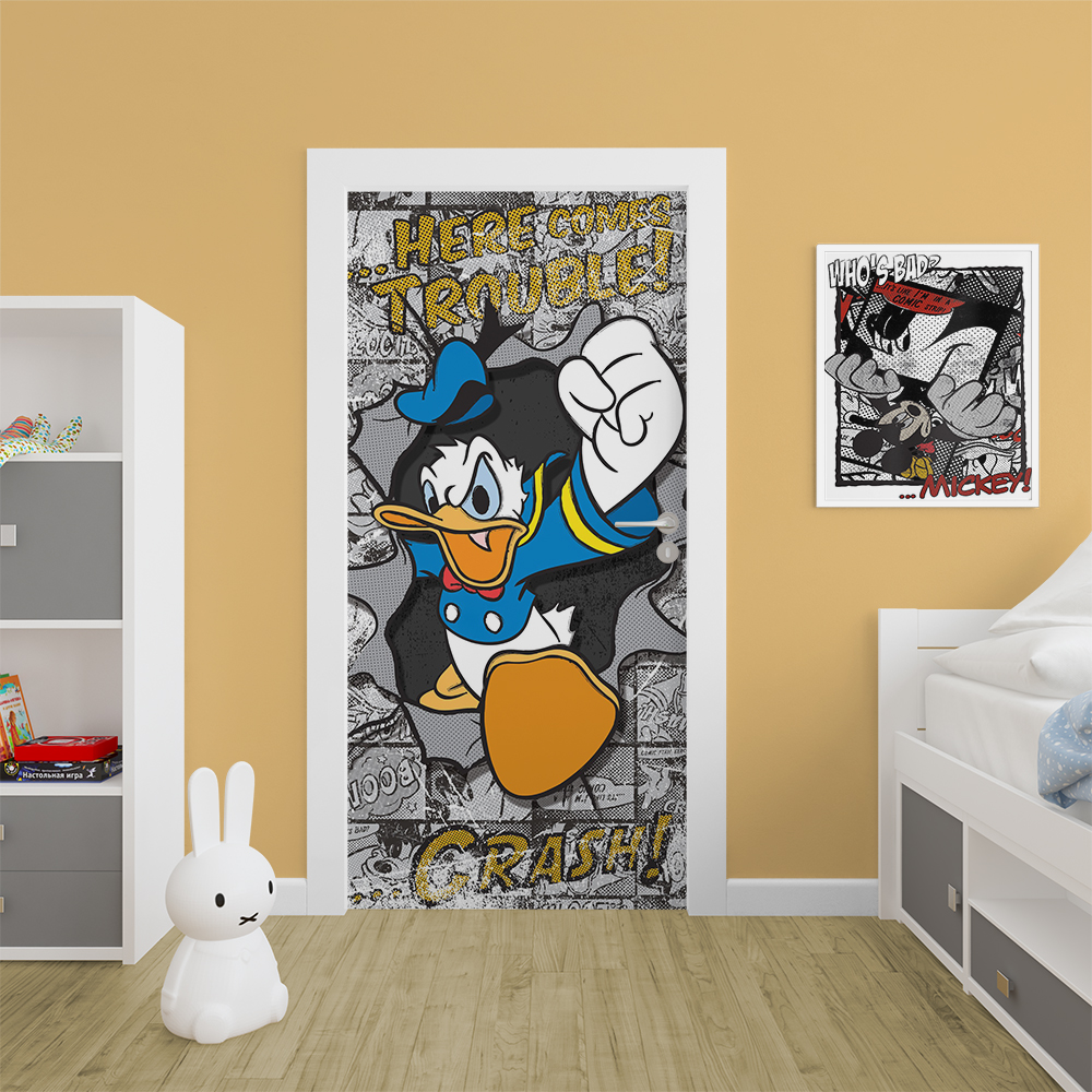 Παιδικό Αυτοκόλλητο Πόρτας Donald Duck DRK032