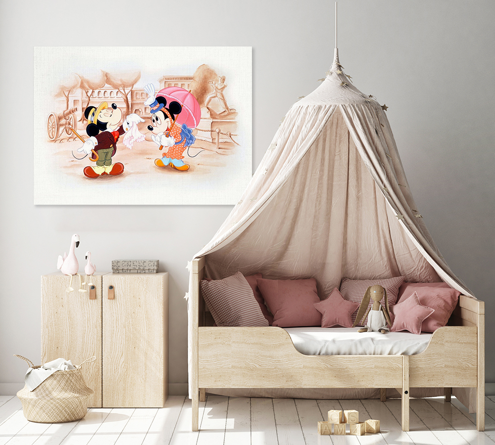 Παιδικός πίνακας σε καμβά Mickey & Minnie KNV0583