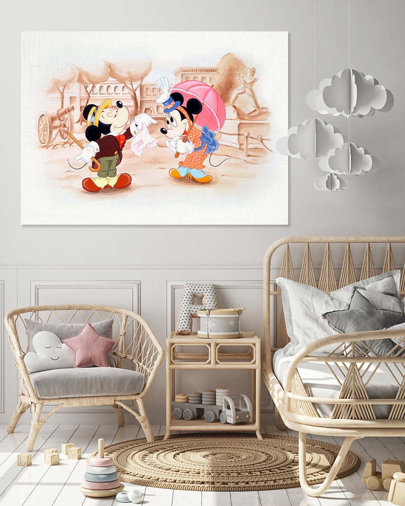 Παιδικός πίνακας σε καμβά Mickey & Minnie KNV0583