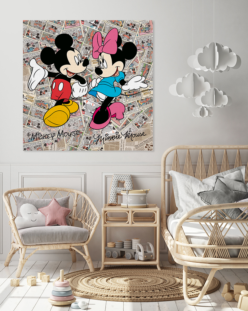 Παιδικός πίνακας σε καμβά Mickey & Minnie KNV0586
