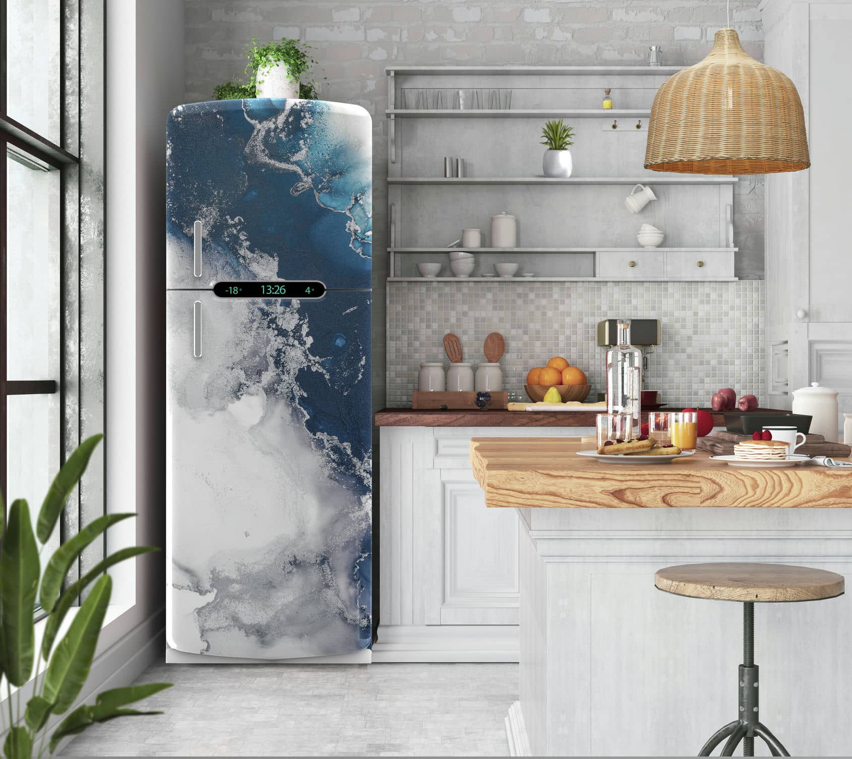 Αυτοκόλλητο ψυγείου Κύματα PS429