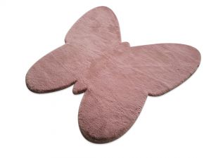 Χαλί Puffy JM7 Dark Pink Butterfly Αντιολισθηρό