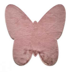 Χαλί Puffy JM7 Dark Pink Butterfly Αντιολισθηρό