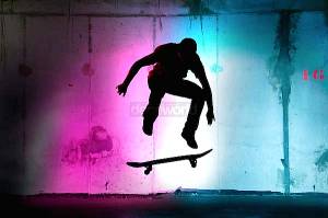 Ταπετσαρία τοίχου επιθυμητών διαστάσεων Skateboards με χρώμα 05180Q