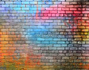 Ταπετσαρία τοίχου επιθυμητών διαστάσεων με χρωματιστά τουβλάκια 07626Q