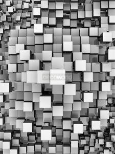 Ταπετσαρία τοίχου επιθυμητών διαστάσεων τρισδιάστατα τετράγωνα 07900Q