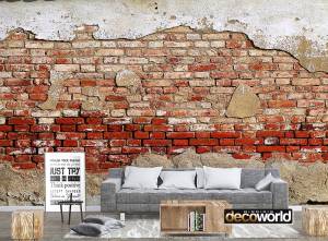 Ταπετσαρία τοίχου ετοίμων διαστάσεων με τούβλο και μπετόν 07935Q