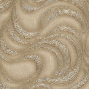 Μοντέρνα Ταπετσαρία Τοίχου Κύματα Brown Gold 1022030 0,53cm x 10m