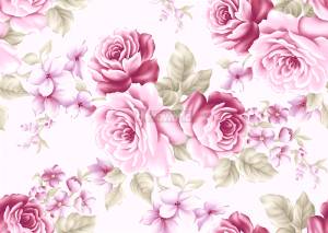 Ταπετσαρία τοίχου επιθυμητών διαστάσεων με λουλούδια ρόζ 10743