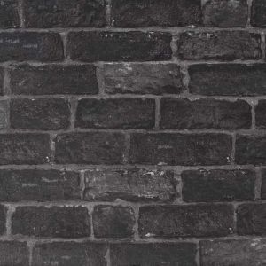 Ταπετσαρία τοίχου μαύρο τούβλο 107980 530x1000cm