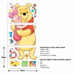 Giant Size Παιδικό αυτοκόλλητο τοίχου Winnie 15236