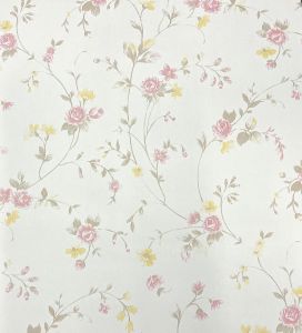 Ταπετσαρία Τοίχου Λευκή Floral 294698 0,53cm x 10m