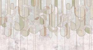 Φωτοταπετσαρία τοίχου επιθυμητών διαστάσεων Ροζ παστελ κυκλικά σχέδια 30117Q