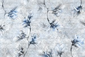 Tαπετσαρία τοίχου επιθυμητών διαστάσεων Μπλε άνθη 30134Q