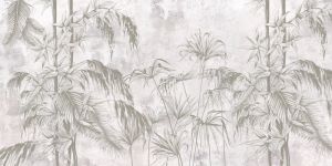 Φωτοταπετσαρία τοίχου επιθυμητών διαστάσεων Bamboo τεχνοτροπία μπεζ 30135Q