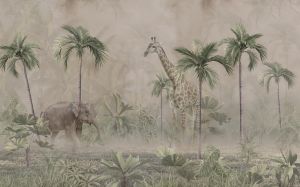 Φωτοταπετσαρία τοίχου επιθυμητών διαστάσεων Jungle animals 30149Q