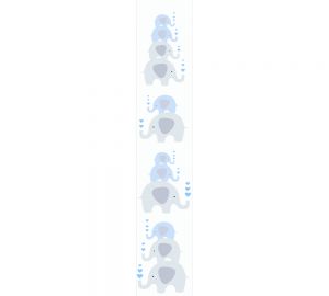 Παιδική Ταπετσαρία Τοίχου Μπλε Ελεφαντάκια 381351 0,53cm x 10m