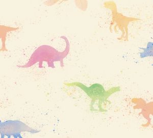 Παιδική Ταπετσαρία Τοίχου Πολύχρωμοι Δεινόσαυροι 381461 0,53cm x 10m