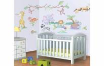 Παιδικά αυτοκόλλητα τοίχου Baby Jungle room set
