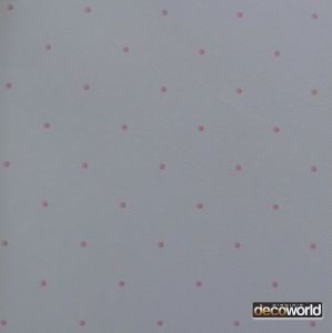 Λευκό-Ροζ πουά Ταπετσαρία τοίχου 68804