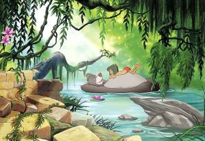 Φωτοταπετσαρία Disney Jungle book swimming with Baloo 8-4106