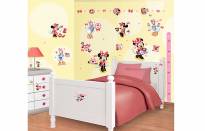 Παιδικά αυτοκόλλητα τοίχου Minnie room set