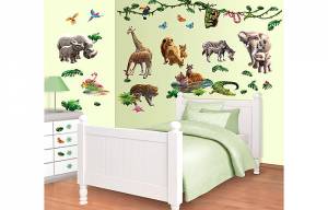 Παιδικά αυτοκόλλητα τοίχου Jungle room set