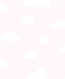 Παιδική Ταπετσαρία Τοίχου Συννεφάκια Ροζ A61803 53 cm x 10 m