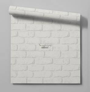 Παιδική ταπετσαρία τοίχου με λευκό τούβλο  343011