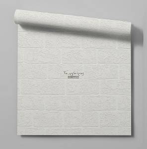 Παιδική ταπετσαρία τοίχου με λευκό τούβλο 359811