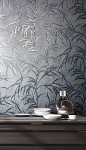 Ταπετσαρία τοίχου Floral Μεταλλικό Γκρι-Ασημί 34287 0,53x10.05m