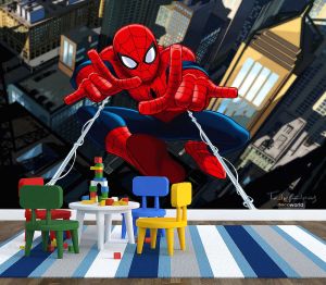 Παιδική ταπετσαρία τοίχου επιθυμητών διαστάσεων Spiderman 05522Q