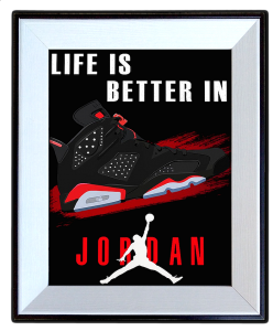 Σετ Ξύλινων Κάδρων Jordan Sneakers KDS012 30cm x 40cn