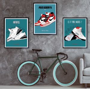 Σετ Ξύλινων Κάδρων Sneakers KDS014 30cm x 40cn
