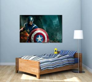 Παιδικός πίνακας σε καμβά Captain America KNV0137