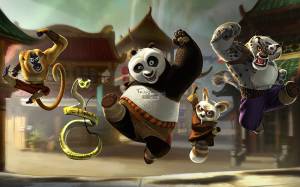 Παιδικός πίνακας σε καμβά Kung Fu Panda KNV0178