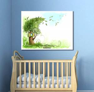 Παιδικός καμβάς σε πίνακα με δέντρο KNV091