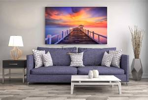 Πίνακας σε καμβά θάλασσα με ηλιοβασίλεμα KNV320