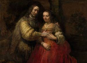 Αναγεννησιακός πίνακας σε καμβά με γυναίκα και άντρα KNV421