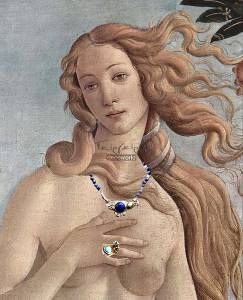 Αναγεννησιακός πίνακας σε καμβά με γυναίκα και κοσμήματα KNV437