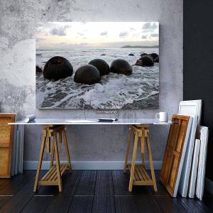 Πίνακας σε καμβά θάλασσα με βράχια KNV97