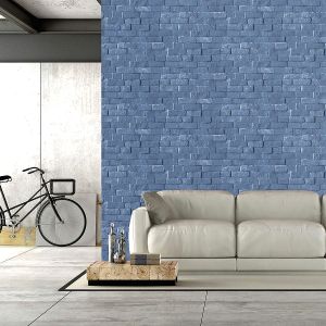 Ταπετσαρία Τοίχου Νεανική Bricks Μπλε L90501 53 cm x 10 m