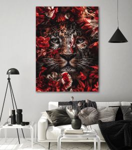 Πίνακας σε καμβά Tiger in Bloom LUX32