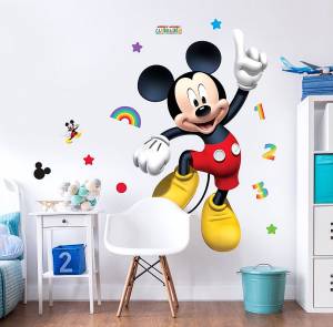 Giant Size Παιδικό αυτοκόλλητο τοίχου Mickey MIK1