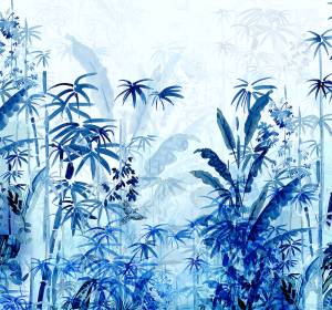 Φωτοταπετσαρία τοίχου ζούγκλα σε αποχρώσεις του μπλε έτοιμων διαστάσεων R3-035 (3.00M x 280Y)
