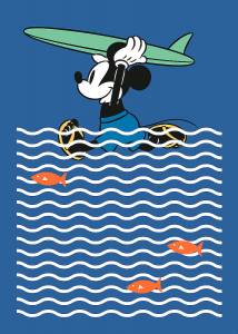 Φωτοταπετσαρία Disney Mickey gone Surfin' DX4-025