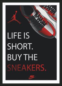 Ξύλινο Κάδρο Buy The Sneakers 30X40cm SNK138